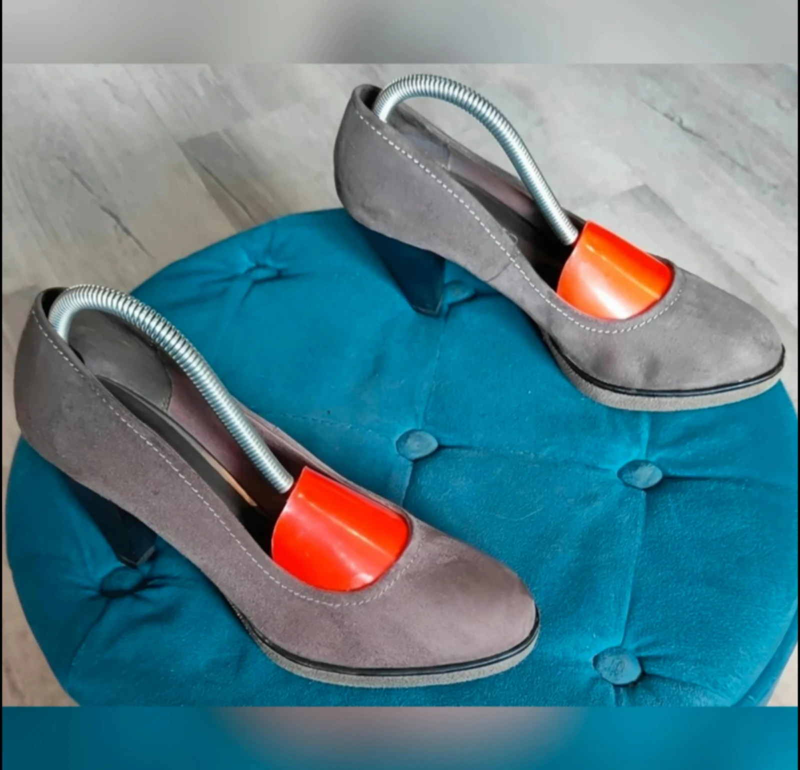 Belles pumps en daim gris foncé Novocento taille 39 – photo 6